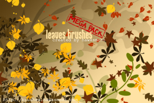 Autumn Leaves Clip Art Photoshop Brushes