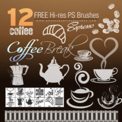 coffee brushes photoshop free download